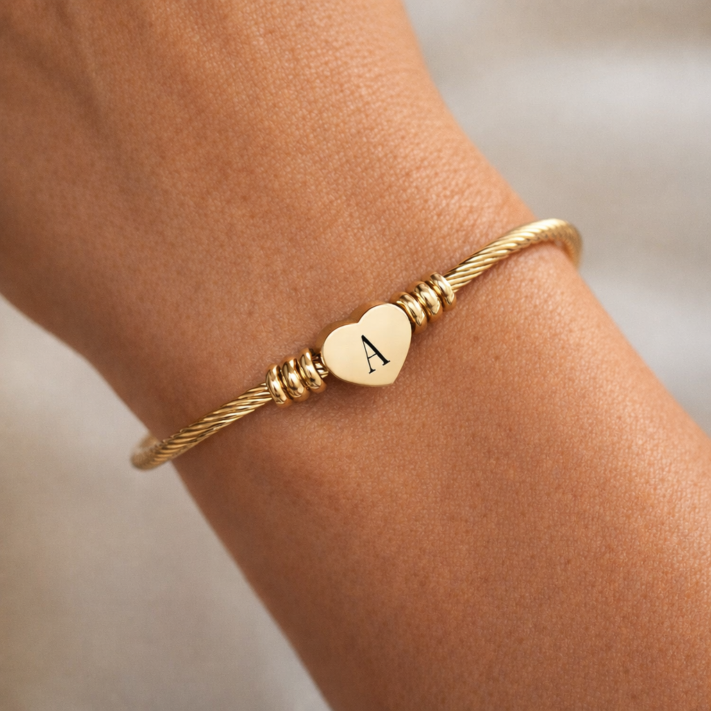 Love Initial Armband