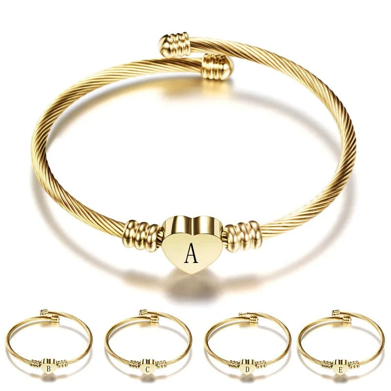 Love Initial Armband